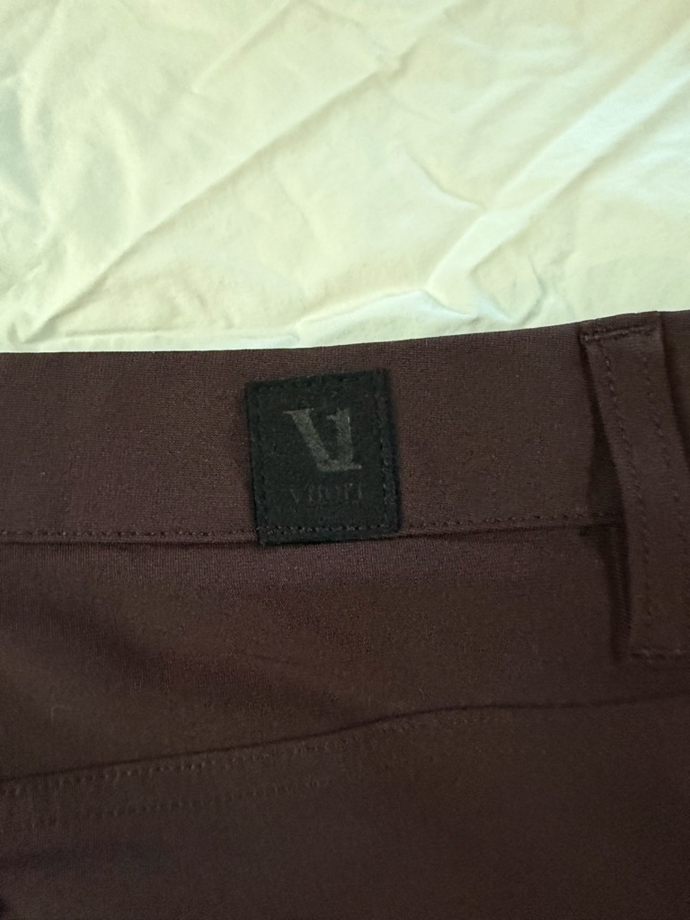 VUORI Men's Meta Athletic Slim Fit Pants Chestnut Eggplant 34 L LONG - Picture 8 of 15